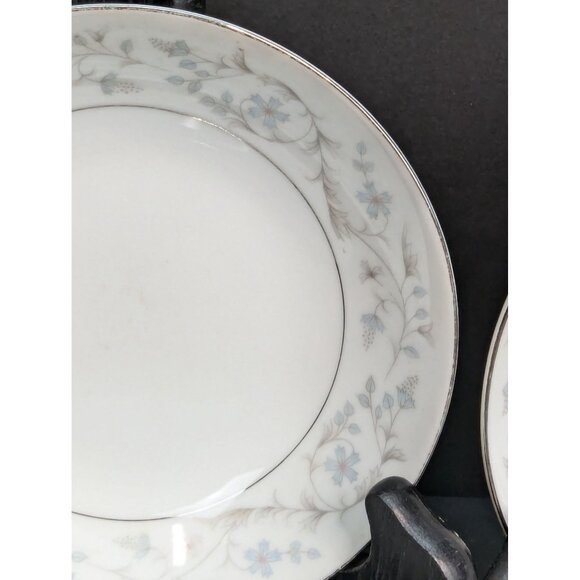 Fine China Fairlawn 8603 Floral Design Platinum Rim 5 1/2" Berry Bowl Set of 4 - Picture 3 of 10